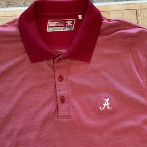 Cutter & Buck Maroon Dry-tec Polo Embroidered Alabama Crimson Tide Shirt Large